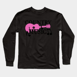 Country Music (pink) Long Sleeve T-Shirt